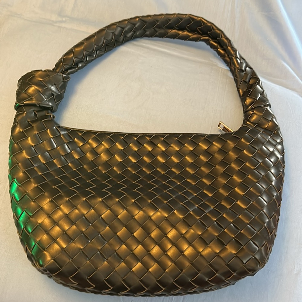 a new day Black Woven Hobo Bag